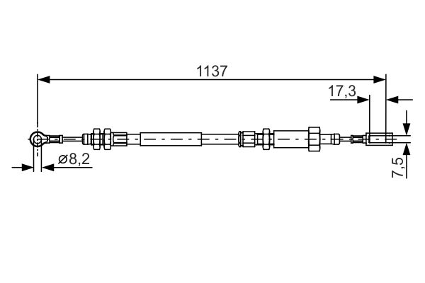 BOSCH 1 987 482 046 Cable Pull, parking brake