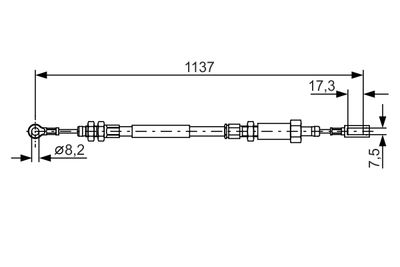 Cable Pull, parking brake BOSCH 1 987 482 046