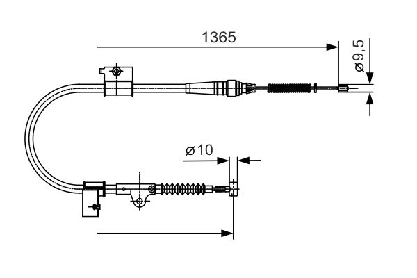 BOSCH 1 987 482 048 Cable Pull, parking brake