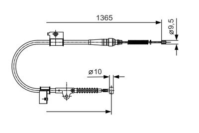 Cable Pull, parking brake BOSCH 1 987 482 048