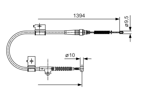 BOSCH 1 987 482 049 Cable Pull, parking brake