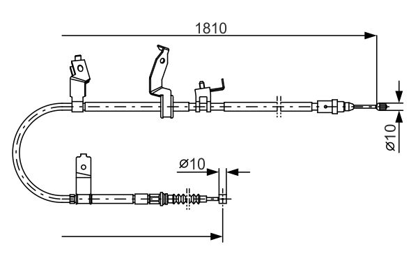 BOSCH 1 987 482 052 Cable Pull, parking brake