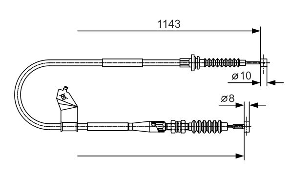 BOSCH 1 987 482 055 Cable Pull, parking brake