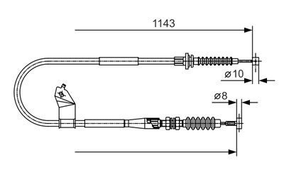Cable Pull, parking brake BOSCH 1 987 482 055
