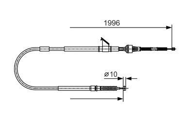 Cable Pull, parking brake BOSCH 1 987 482 068