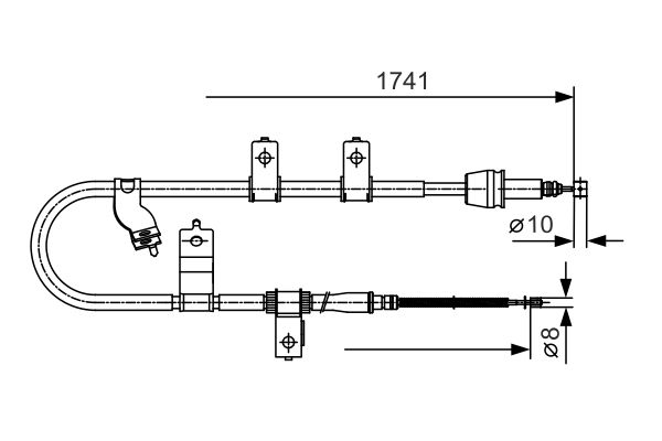 BOSCH 1 987 482 076 Cable Pull, parking brake