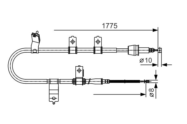 BOSCH 1 987 482 077 Cable Pull, parking brake