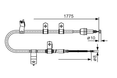 Cable Pull, parking brake BOSCH 1 987 482 077