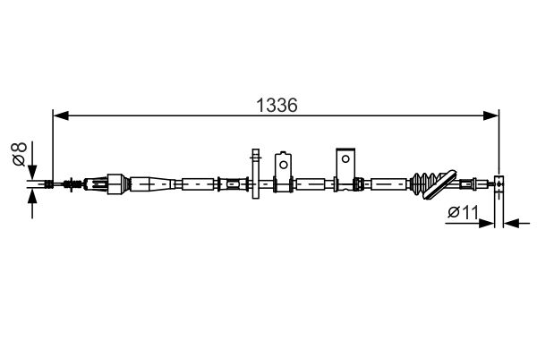 BOSCH 1 987 482 091 Cable Pull, parking brake
