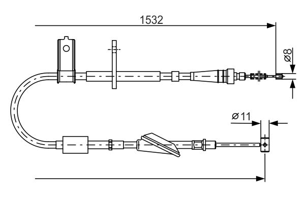 BOSCH 1 987 482 093 Cable Pull, parking brake