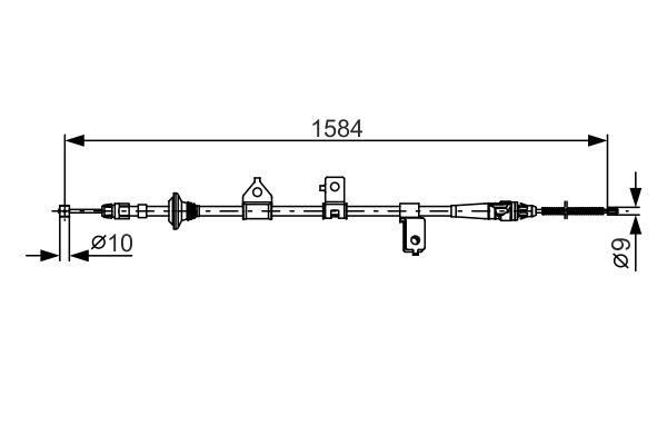 BOSCH 1 987 482 099 Cable Pull, parking brake
