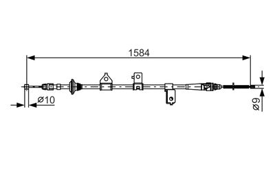 Cable Pull, parking brake BOSCH 1 987 482 099