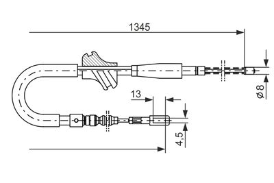 Cable Pull, parking brake BOSCH 1 987 482 101