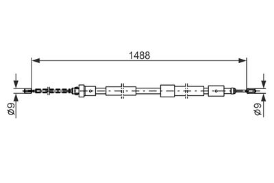 Cable Pull, parking brake BOSCH 1 987 482 103