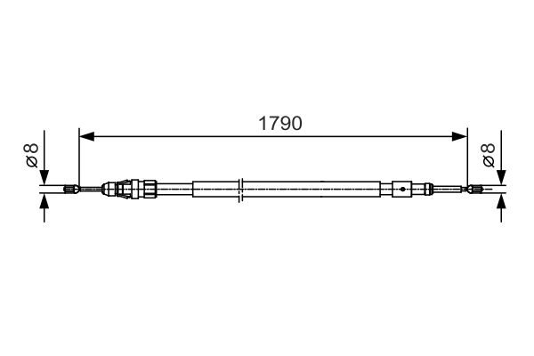 BOSCH 1 987 482 112 Cable Pull, parking brake
