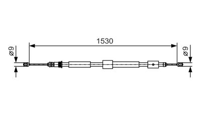 Cable Pull, parking brake BOSCH 1 987 482 114