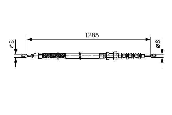 BOSCH 1 987 482 115 Cable Pull, parking brake