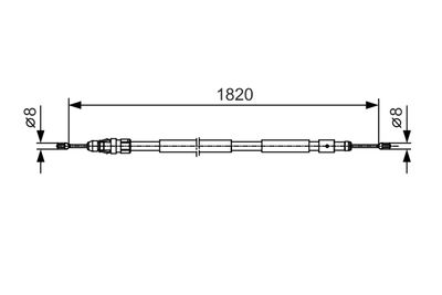 Cable Pull, parking brake BOSCH 1 987 482 116