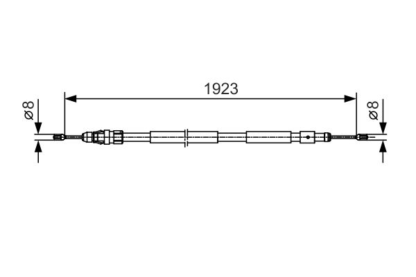 BOSCH 1 987 482 117 Cable Pull, parking brake