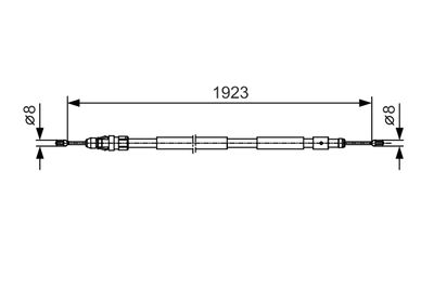 Cable Pull, parking brake BOSCH 1 987 482 117