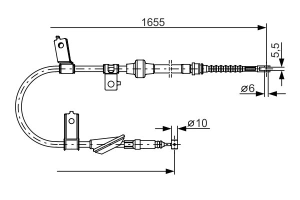 BOSCH 1 987 482 119 Cable Pull, parking brake