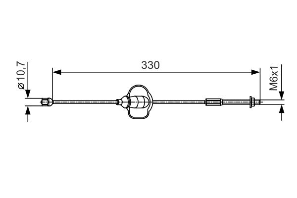 BOSCH 1 987 482 121 Cable Pull, parking brake