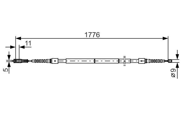 BOSCH 1 987 482 126 Cable Pull, parking brake