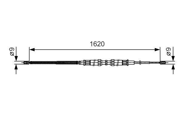 BOSCH 1 987 482 129 Cable Pull, parking brake