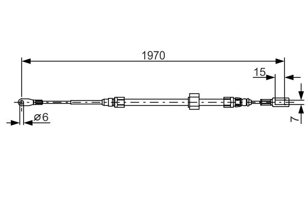 BOSCH 1 987 482 131 Cable Pull, parking brake
