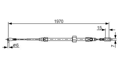 Cable Pull, parking brake BOSCH 1 987 482 131