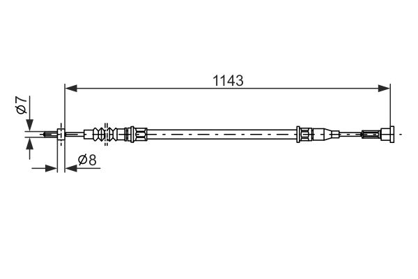BOSCH 1 987 482 139 Cable Pull, parking brake