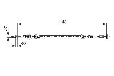 Cable Pull, parking brake BOSCH 1 987 482 139