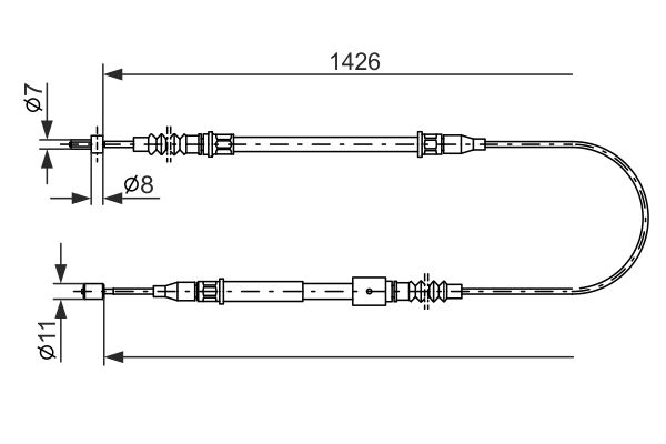 BOSCH 1 987 482 140 Cable Pull, parking brake