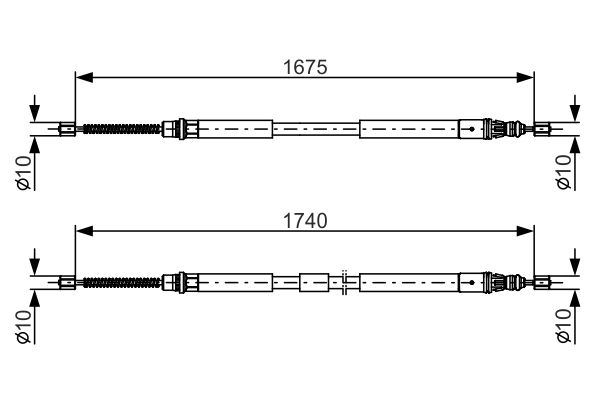 BOSCH 1 987 482 144 Cable Pull, parking brake