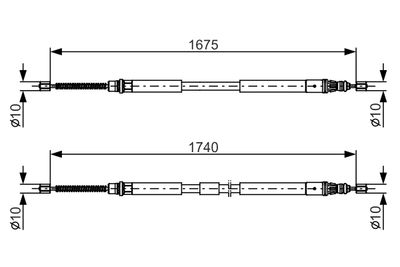 Cable Pull, parking brake BOSCH 1 987 482 144