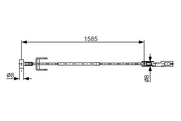 BOSCH 1 987 482 145 Cable Pull, parking brake