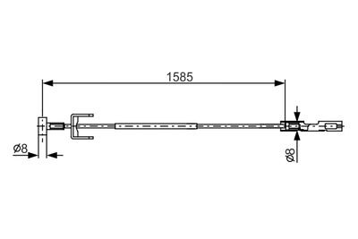 Cable Pull, parking brake BOSCH 1 987 482 145