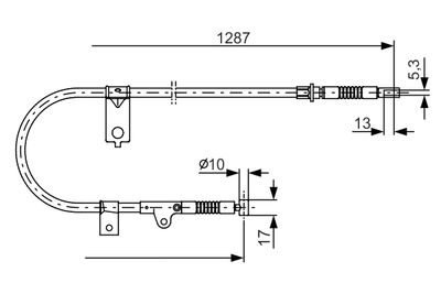 Cable Pull, parking brake BOSCH 1 987 482 150