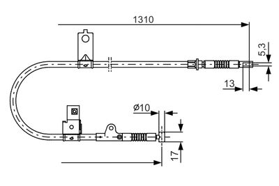 Cable Pull, parking brake BOSCH 1 987 482 151
