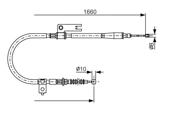 BOSCH 1 987 482 153 Cable Pull, parking brake