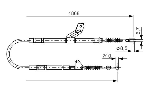 BOSCH 1 987 482 158 Cable Pull, parking brake
