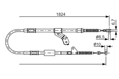 Cable Pull, parking brake BOSCH 1 987 482 159