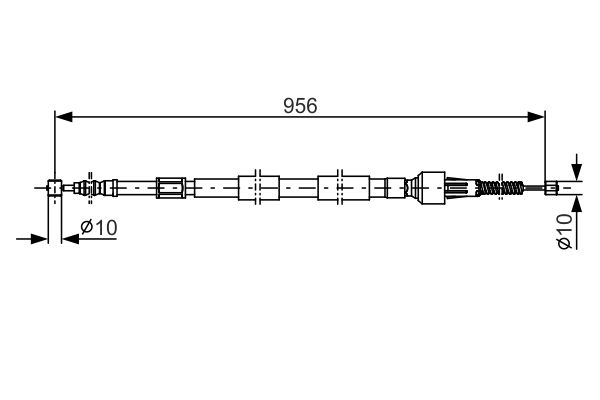 BOSCH 1 987 482 162 Cable Pull, parking brake
