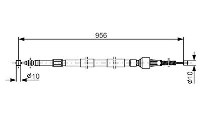 Cable Pull, parking brake BOSCH 1 987 482 162