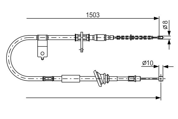 BOSCH 1 987 482 164 Cable Pull, parking brake
