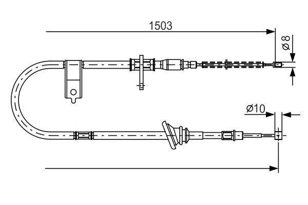 BOSCH 1 987 482 165 Cable Pull, parking brake