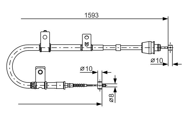BOSCH 1 987 482 166 Cable Pull, parking brake