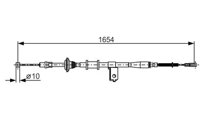 Cable Pull, parking brake BOSCH 1 987 482 172