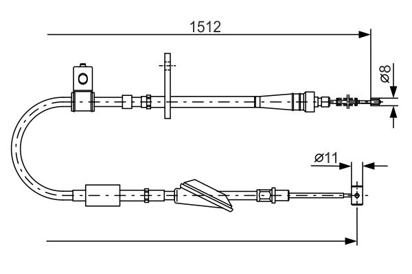 BOSCH 1 987 482 176 Cable Pull, parking brake