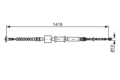 Cable Pull, parking brake BOSCH 1 987 482 178